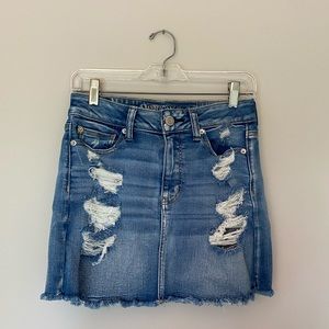 Denim Stretch Mini-Skirt